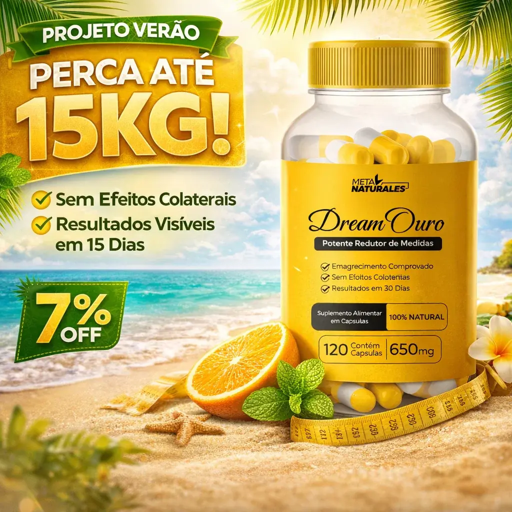 Dream Ouro - Potente Redutor de Peso - 120 Cápsulas